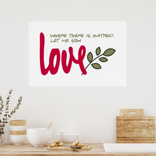 Lass mir Liebe Poster (Küche)