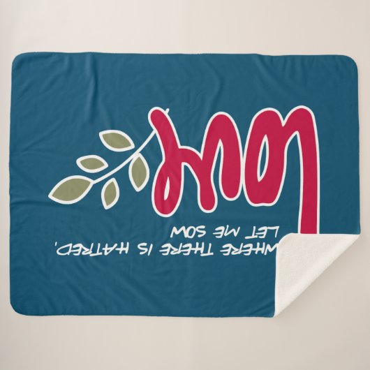 Lass mir Liebe Sherpadecke (Vorderseite (Horizontal))