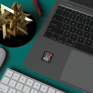 Lass mir, meine Ehefrau Fragen. Spaß Quadratischer Aufkleber