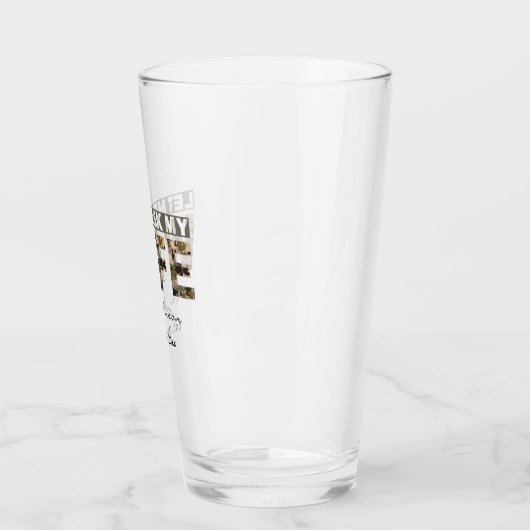 Lass mir, meine Ehefrau lustig personalisiert gefr Glas (Links)