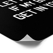 Lass mir, ob meine Bizeps dir in die Quere kommen Poster (Ecke)