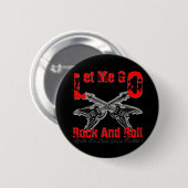 Lass mir Rock und Roll Black Button (Vorne & Hinten)