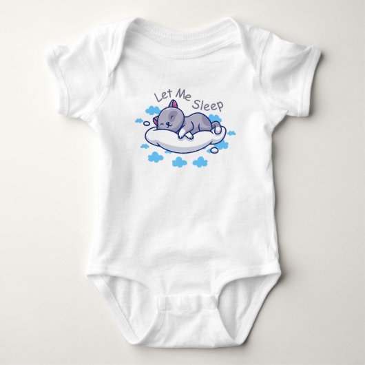 Lass mir Schlaf Baby Strampler (Vorderseite)
