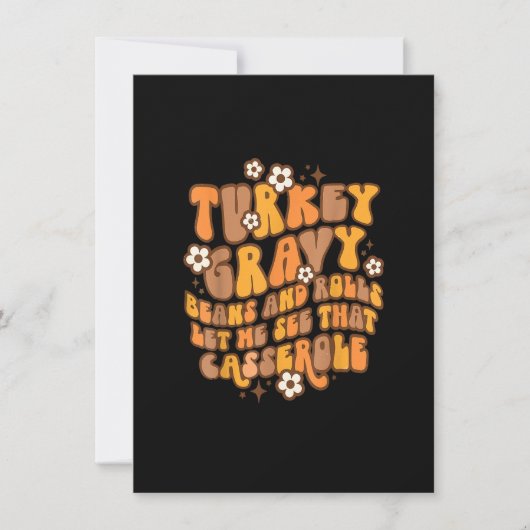 Lass mir sehen, dass Casserole Retro Erntedank Fun Einladung (Vorderseite)