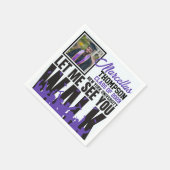 Lass mir sehen Sie gehen | FOTO LILA ABSCHLUSS Serviette (Ecke)