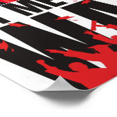 Lass mir sehen Sie gehen | Roter und schwarzer Abs Poster (Ecke)