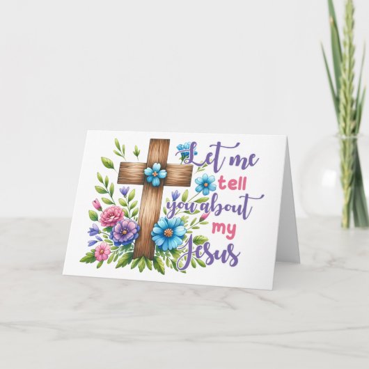 Lass mir von meinem Jesus erzählen - Grußkarten Dankeskarte (Vorderseite)