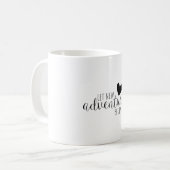 Lass neue Abenteuer Kaffeetasse (Vorderseite Links)