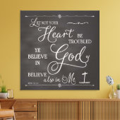 Lass nicht, dass dein Herz beunruhigt ist Leinwanddruck (Insitu (Wohnzimmer))