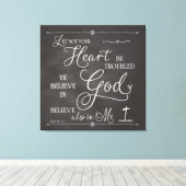 Lass nicht, dass dein Herz beunruhigt ist Leinwanddruck (Insitu (Holzboden))