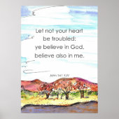 Lass nicht, dass dein Herz dich stört John 14:1 Wü Poster (Vorne)