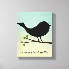 Lass nicht, dass dein Herz ein leichtes Bibelverse Leinwanddruck