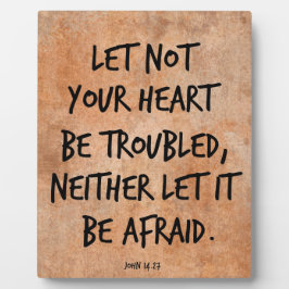 Lass nicht, dass dein Herz in Schwierigkeiten gera Fotoplatte