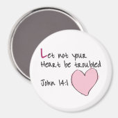 Lass nicht, dass dein Herz in Schwierigkeiten gerä Magnet (Vorderseite/Rückseite)