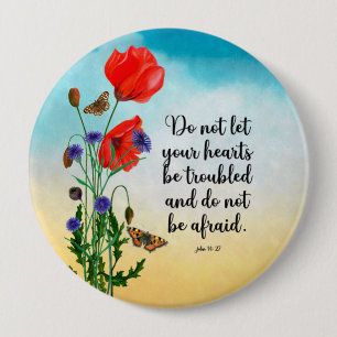 Lass nicht, dass deine Herzen beunruhigt sind Button