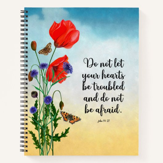 Lass nicht, dass deine Herzen beunruhigt sind Notizblock (Vorderseite)
