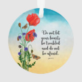 Lass nicht, dass deine Herzen beunruhigt sind Ornament (Rückseite)