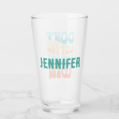 Lass nicht, dass die harten Tage gewinnen Glas (Rückseite)