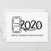 Lass nicht, dass die Tür dir auf dem Weihnachtsaus Einladung (Vorderseite)