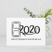 Lass nicht, dass die Tür dir auf dem Weihnachtsaus Einladung (Stehend Vorderseite)