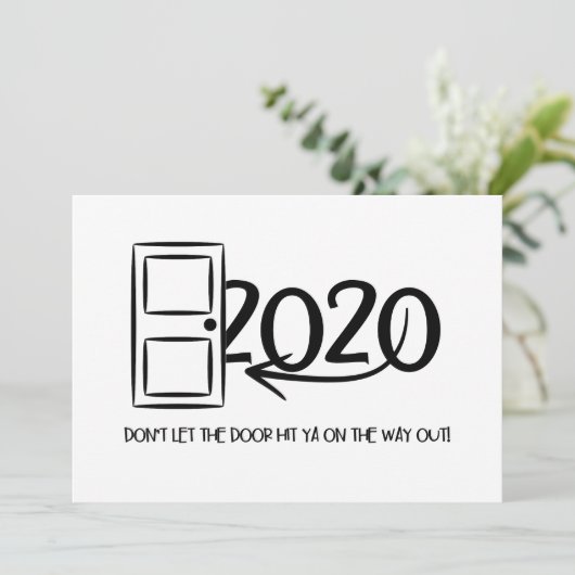 Lass nicht, dass die Tür dir auf dem Weihnachtsaus Einladung (Stehend Vorderseite)