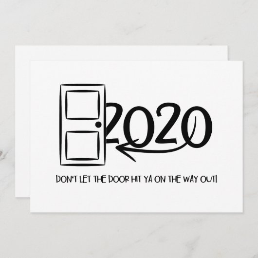 Lass nicht, dass die Tür dir auf dem Weihnachtsaus Einladung (Vorne/Hinten)