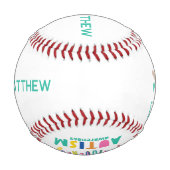 Lass nicht, dein einzigartiges Autismus-Bewusstsei Baseball (Rückseite)