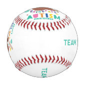 Lass nicht, dein einzigartiges Autismus-Bewusstsei Baseball (Vorderseite)