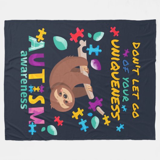 Lass nicht, deinen farbenfrohen und einzigartigen fleecedecke (Vorderseite (Horizontal))