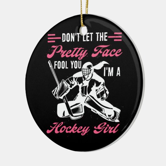 Lass nicht den Hübschen Gesichtsfohlen, du bist Ho Keramik Ornament (Links)