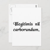 Lass nicht die Bastarde, die dich niederreißen. Postkarte (Vorne/Hinten)