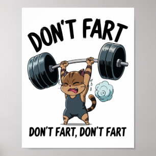 Lass nicht lustig Fitnessstudio Fitness Katze Work Poster