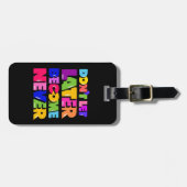 Lass nicht später zu einem nie Motivierend Zitat Gepäckanhänger (Vorderseite horizontal)