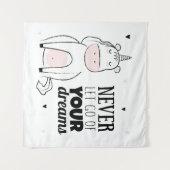 Lass nie deinen Träumen auf die Nerven Wandteppich (Vorderseite (Horizontal))