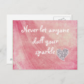 Lass nie jemandem, der dein Funken verdunkelt Postkarte (Vorne/Hinten)