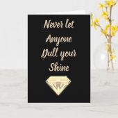 Lass nie jemandem, der deine Glanzkarte auszieht Karte (Gelbe Blume)