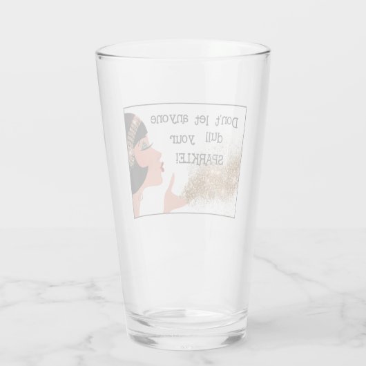 "Lass nie jemandem, der deinen Spargel verdutzt" Glas (Rückseite)