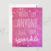 Lass nie jemandem, der deinen Sparkle verdutzt - P Postkarte (Vorne/Hinten)