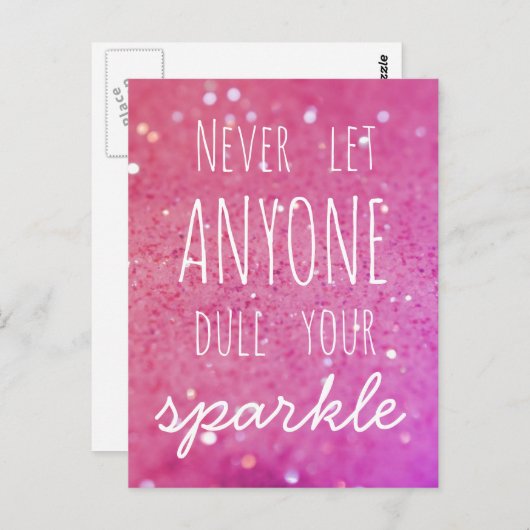 Lass nie jemandem, der deinen Sparkle verdutzt - P Postkarte (Vorne/Hinten)