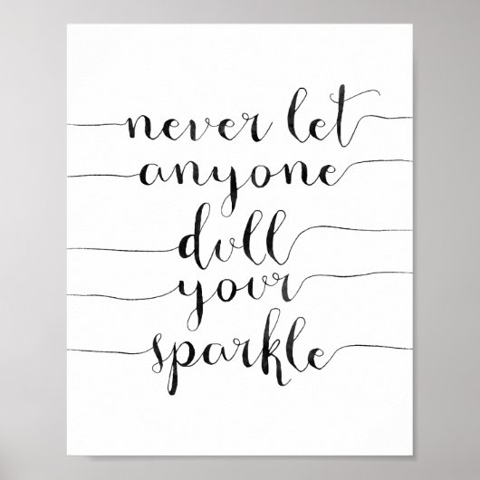 Lass nie jemandem, der deinen Sparkle verwirft Poster (Vorne)
