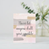 LASS NIE JEMANDEN, DER DEIN SPARKELangebot ERFÜLLT Postkarte (Stehend Vorderseite)