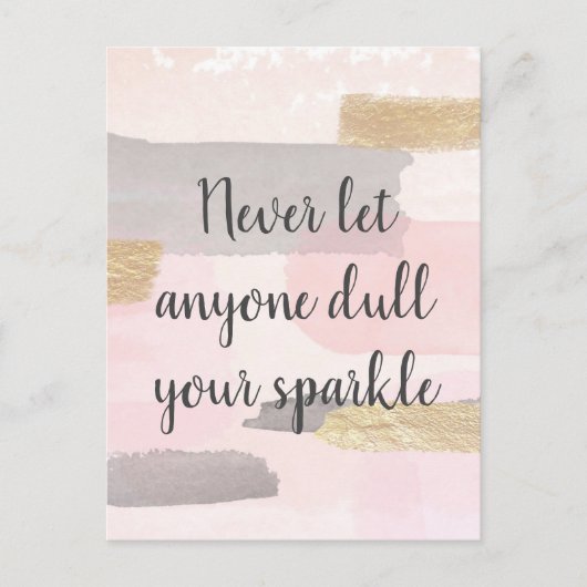 LASS NIE JEMANDEN, DER DEIN SPARKELangebot ERFÜLLT Postkarte (Vorderseite)