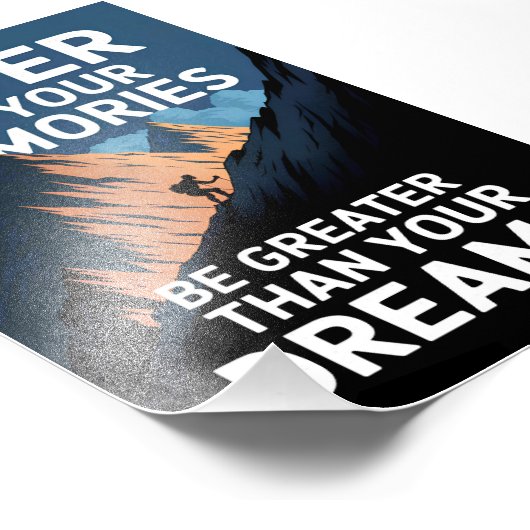 Lass niemals deine Erinnerungen größer als dein Tr Fotodruck (Ecke)