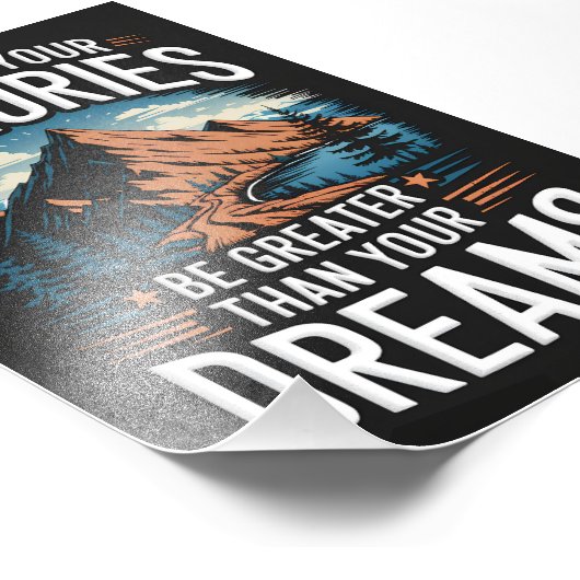 Lass niemals deine Erinnerungen größer als dein Tr Fotodruck (Ecke)