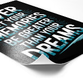 Lass niemals deine Erinnerungen größer als dein Tr Fotodruck (Ecke)