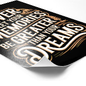 Lass niemals deine Erinnerungen größer als dein Tr Fotodruck (Ecke)