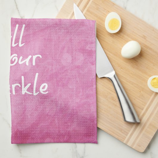 Lass niemals jemandem, der dein glänzendes Zitat v Geschirrtuch (Viertel Falte)