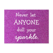 Lass niemals jemandem, der deinen Lila Glitzer ver