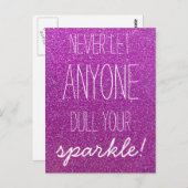 Lass niemals jemandem, der deinen Lila Glitzer ver Postkarte (Vorne/Hinten)