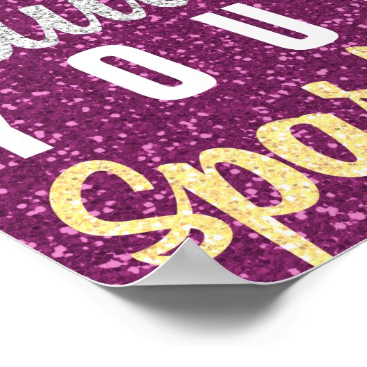 Lass niemals jemandem, der deinen Sparkle-Quote-Gl Poster (Ecke)